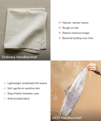 Aluvera Hand kerchief | Chocolate Brown and Honey peach Combo | 40 X 40 cm | Pack of 4