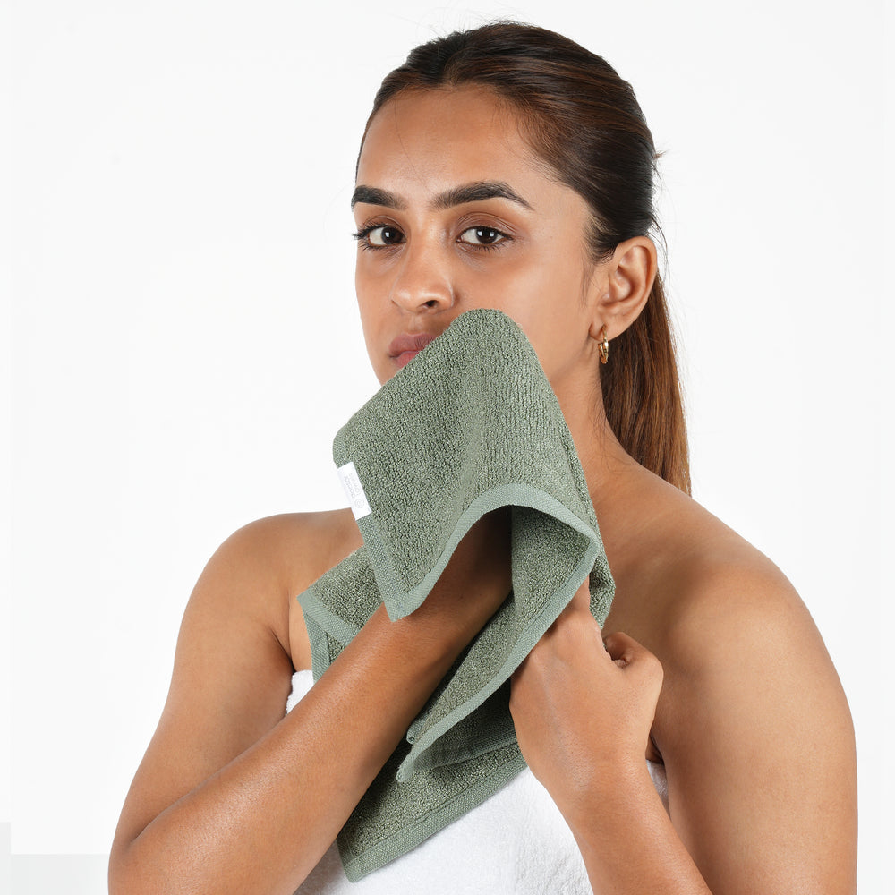 Bamboo Terry Face Towel | 35 x 35 cm | Pack of 2