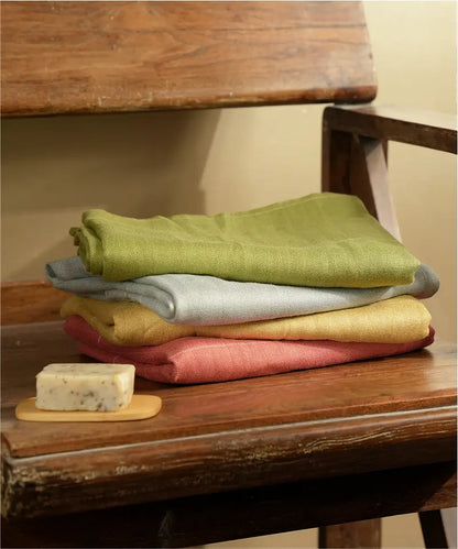 Aluvera Double Cloth Bath Towel | 75 X 150 cm - Pack of 4