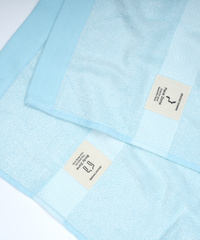 Banana Super Light Weight Terry Bath Towels | 400 GSM | Pack of 2 - Delicate Blue & French Blue