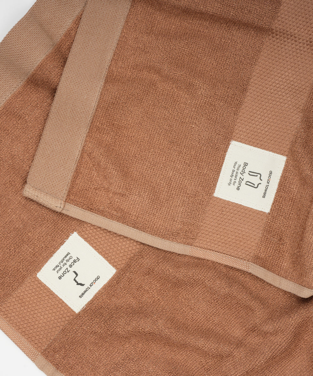 Banana Super light Weight Terry Bath Towels | 400 GSM | Pack of 2 - Biscotte Beige & Bombay Brown