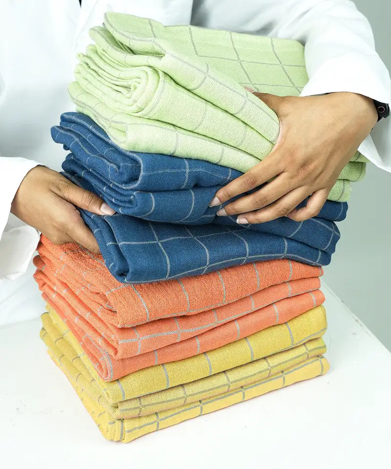 Banana Double Cloth Bath Towels | 75 X 150 cm - Pack of 12