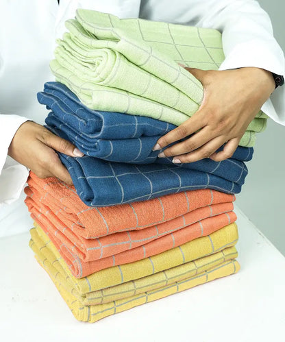Banana Double Cloth Bath Towels | 75 X 150 cm - Pack of 12