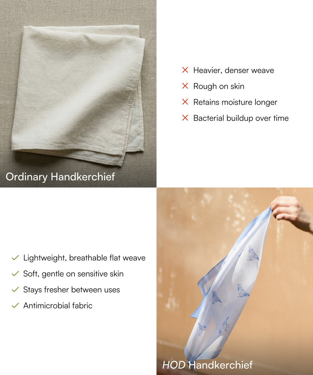 Aluvera Handkerchief | Natural Print | 40X40 cm | Pack of 6