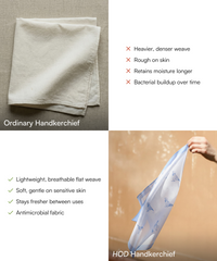 Aluvera Handkerchief | Natural Print | 40X40 cm | Pack of 6