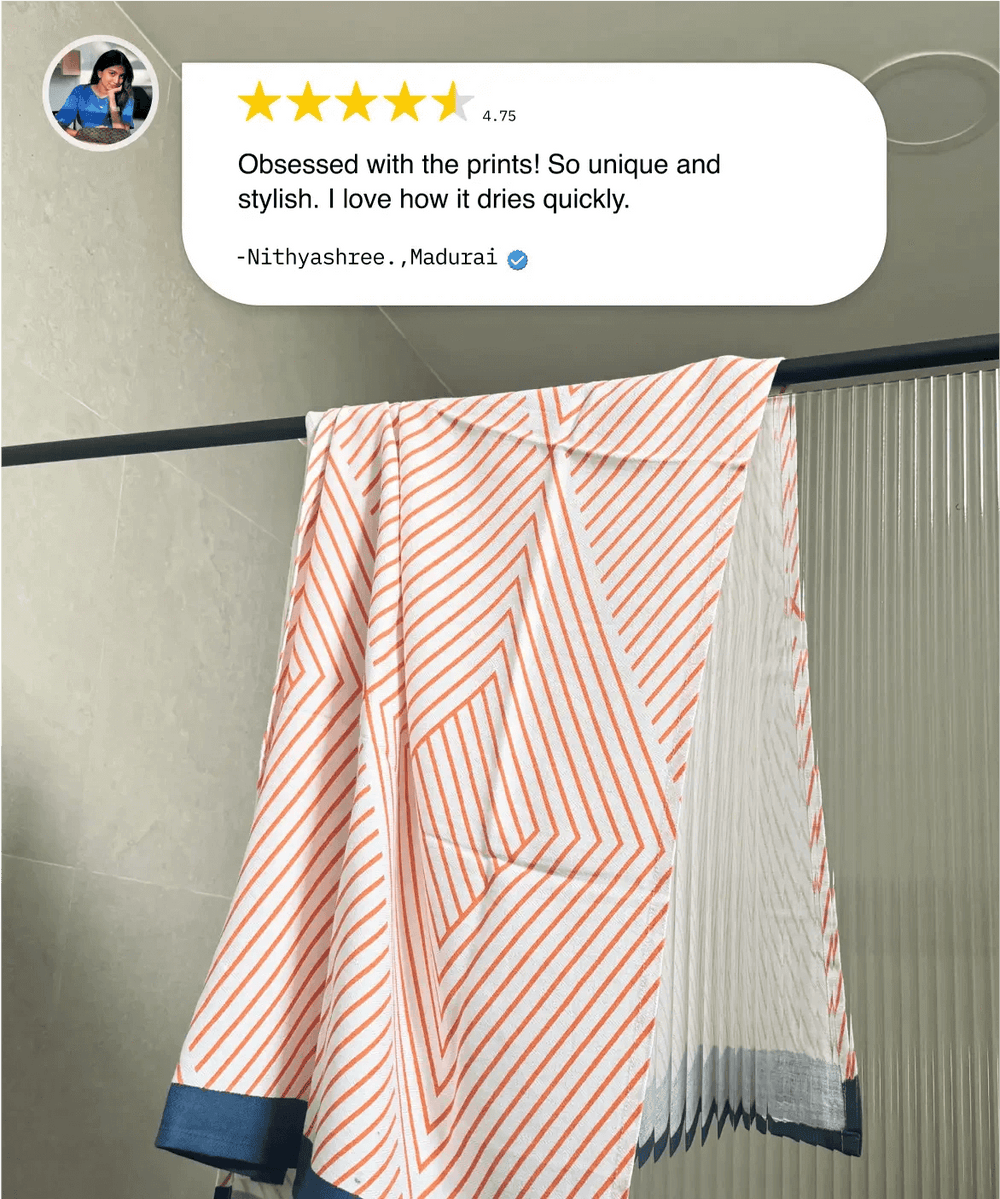 Tangerine Dream Bamboo Bath Towel | 200 GSM | 70 X 140 cm