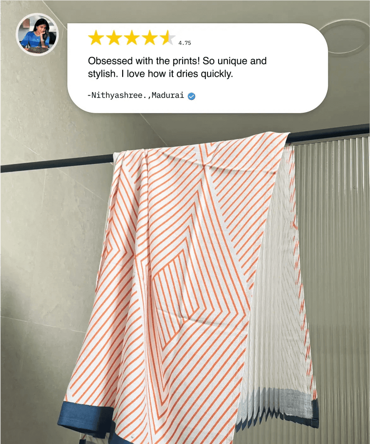 Tangerine Dream Bamboo Bath Towel | 200 GSM | 70 X 140 cm