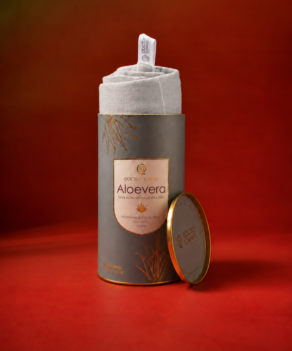 Aluvera Double Cloth Bath Towel | 75 x 150 cm - Gifting Canister