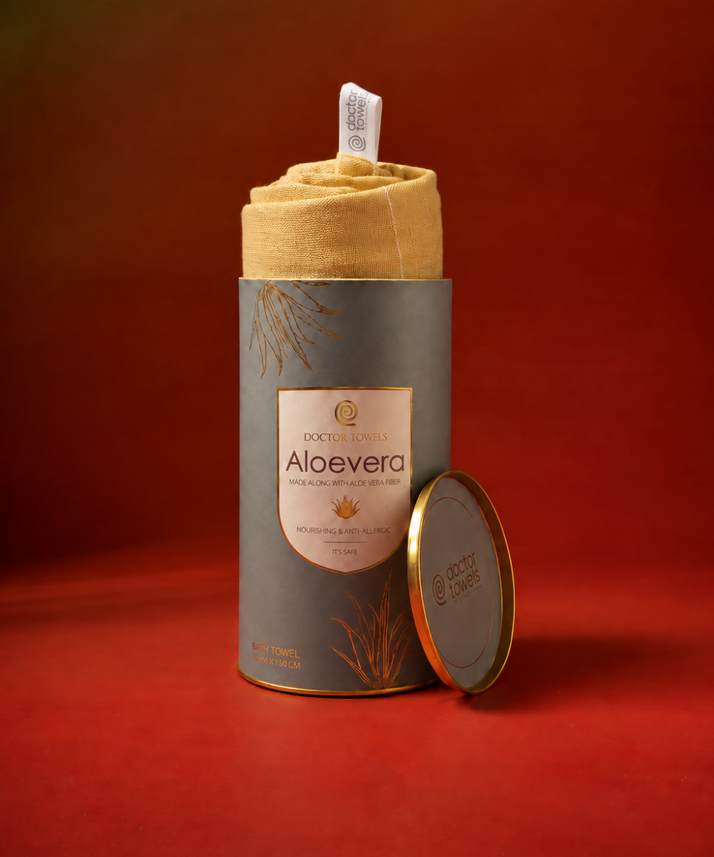Aluvera Double Cloth Bath Towel | 75 x 150 cm - Gifting Canister