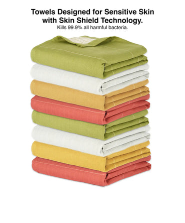 Aluvera Double Cloth Bath Towel | 75 X 150 cm - Pack of 8