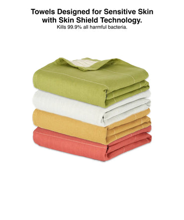 Aluvera Double Cloth Bath Towel | 75 X 150 cm - Pack of 4