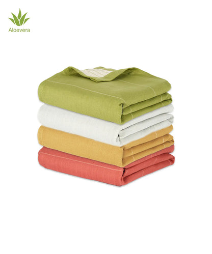 Aluvera Double Cloth Bath Towel | 75 X 150 cm - Pack of 4