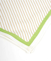 Aluvera Hand kerchief | Honey Peach and Aloe Green | 40 X 40 cm | Pack of 4