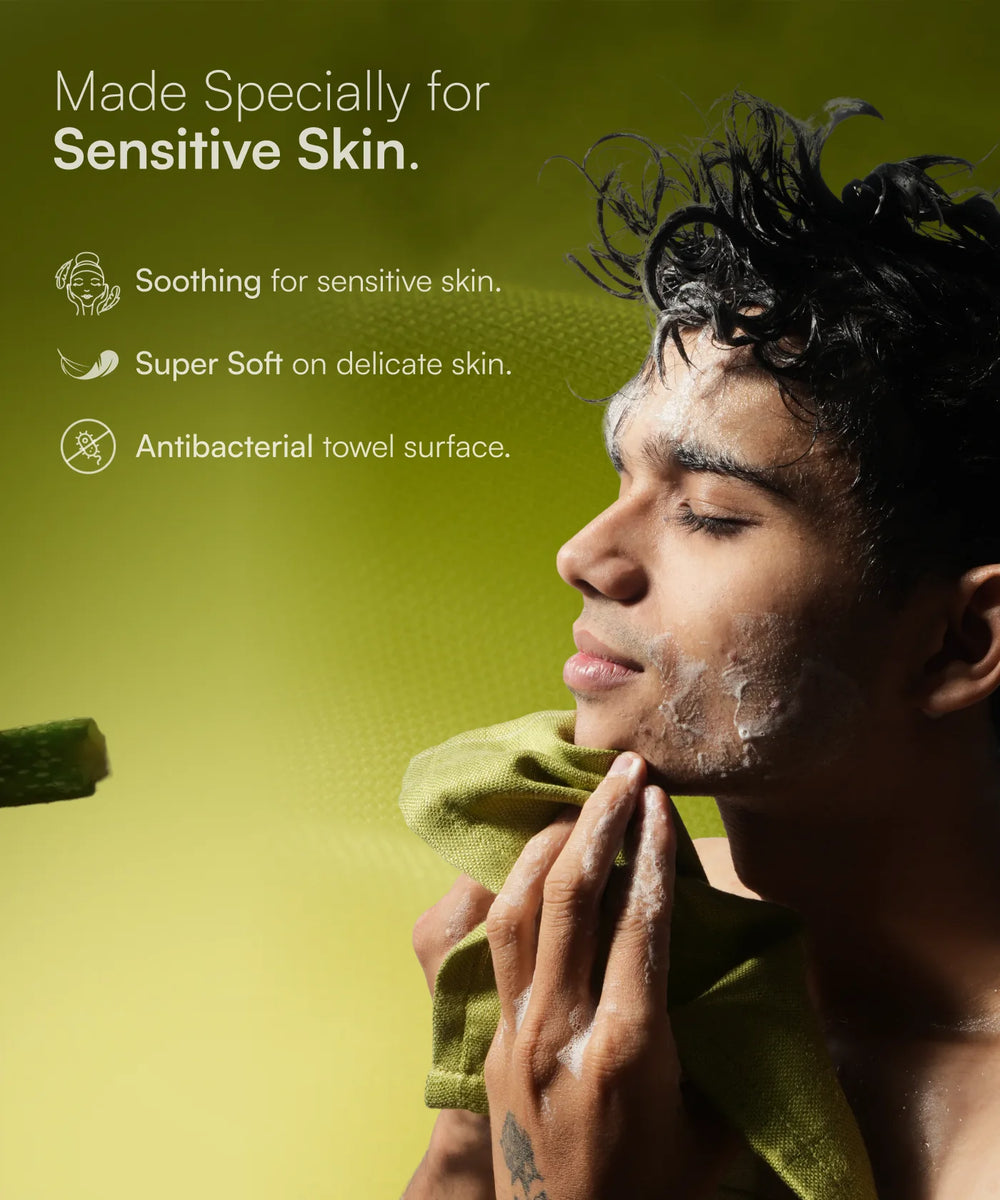 Aluvera Double Cloth Face Towel | 330 GSM | 30 x 30 cm | Pack of 2