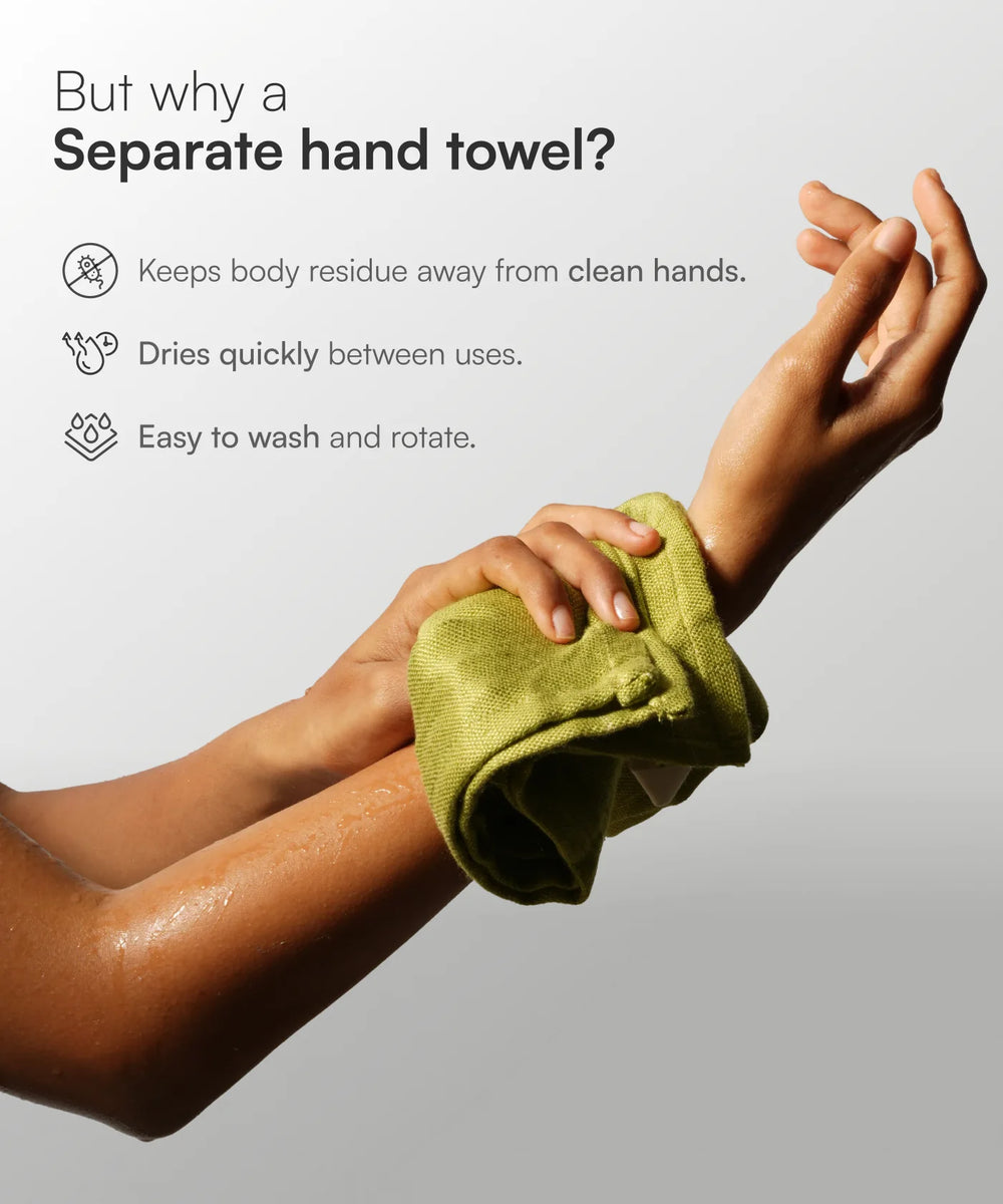 Aluvera Double Cloth Hand Towel - 330 GSM , 40 X 60 cm - Pack of 2