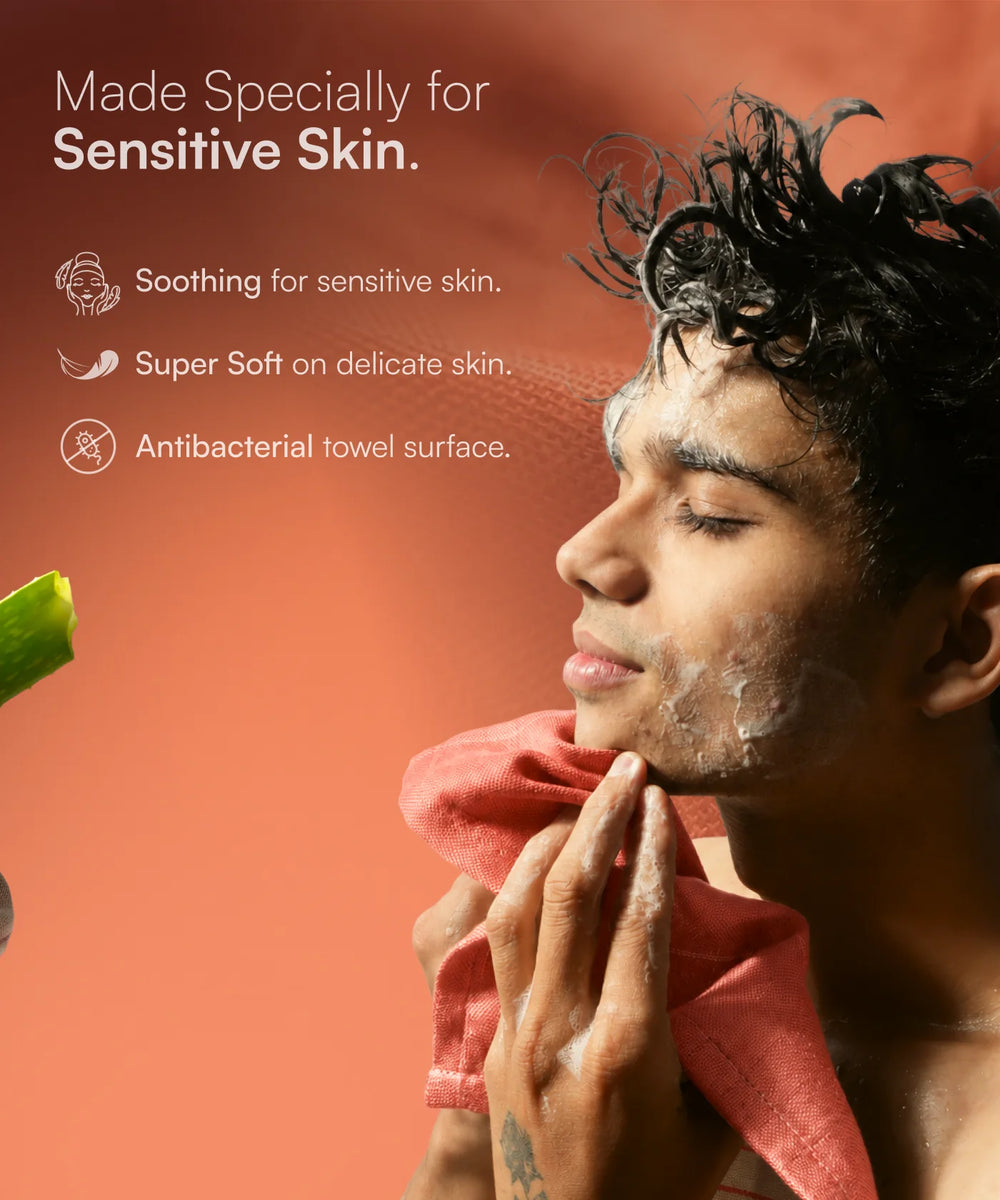 Aluvera Double Cloth Face Towel | 330 GSM | 30 x 30 cm | Pack of 2