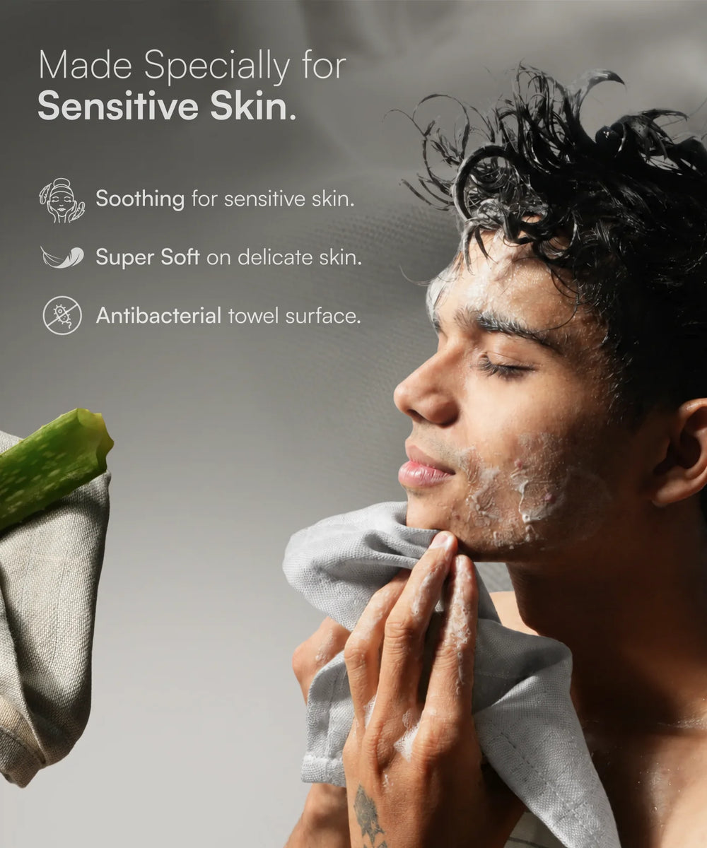 Aluvera Double Cloth Face Towel | 330 GSM | 30 x 30 cm | Pack of 2