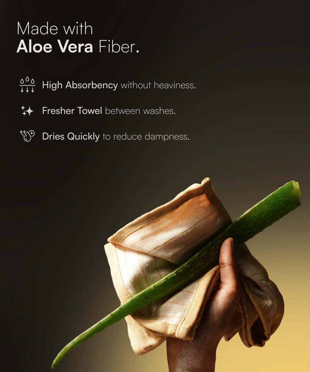 Aluvera Double Cloth Hand Towel - 330 GSM , 40 X 60 cm - Pack of 2