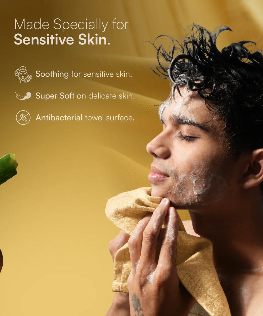 Aluvera Double Cloth Face Towel | 330 GSM | 30 x 30 cm | Pack of 2