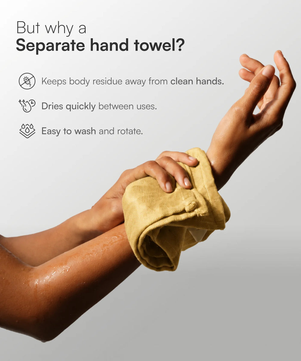 Aluvera Double Cloth Hand Towel - 330 GSM , 40 X 60 cm - Pack of 2