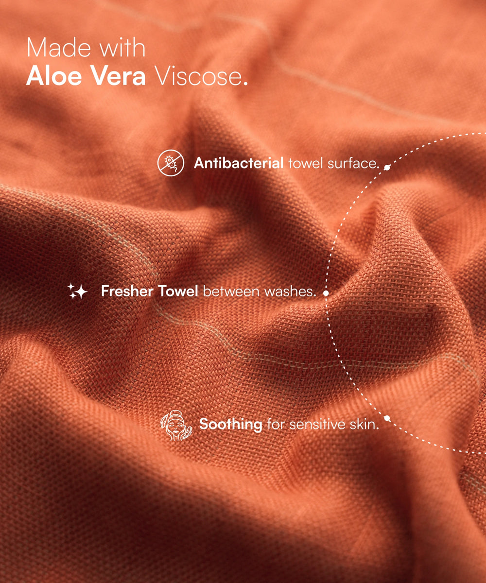 Aluvera Double Cloth Bath Towel | 330 GSM | 75 x 150 cm