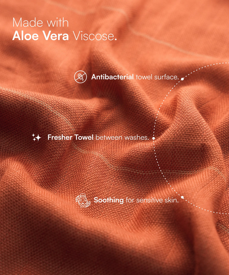 Aluvera Double Cloth Bath Towel | 330 GSM | 75 x 150 cm
