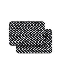 Arrow Printed Bath Mat | Black Color | Pack of 2