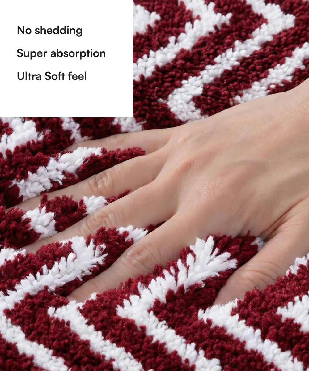 Closeup view of Arrow Printed Bath Mat 