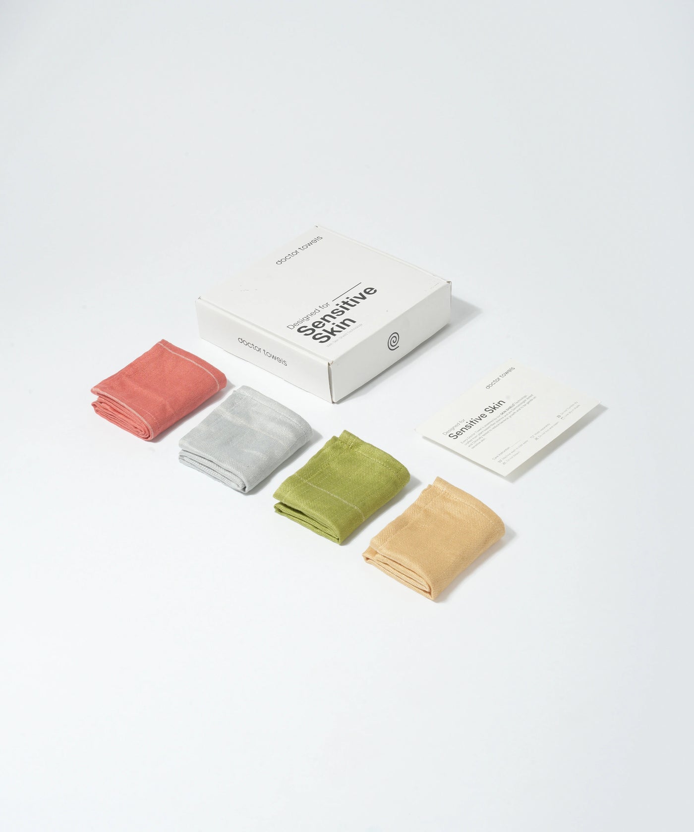 Aluvera Double Cloth Face Assorted Towel | 330 GSM | 30 x 30 cm - Pack of 4