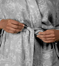 Banana Jacquard Floral Bathrobe