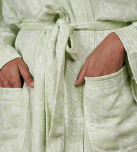 Banana Jacquard Floral Bathrobe