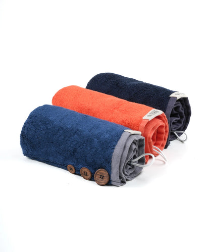 Banana Terry Hair Assorted Towel | 25 x 65 x 5 cm | 550 GSM | Pack of 3