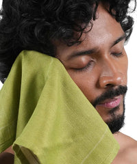 Aluvera Double Cloth Bath and Face Combo - Aloe Green