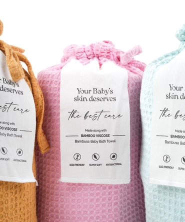 Bamboo Waffle Hooded Baby Towel | 80 X 80 cm | Pack of 3