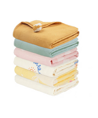 Baby Towels and Swaddles Set , Soft and Safe - Pack of 6