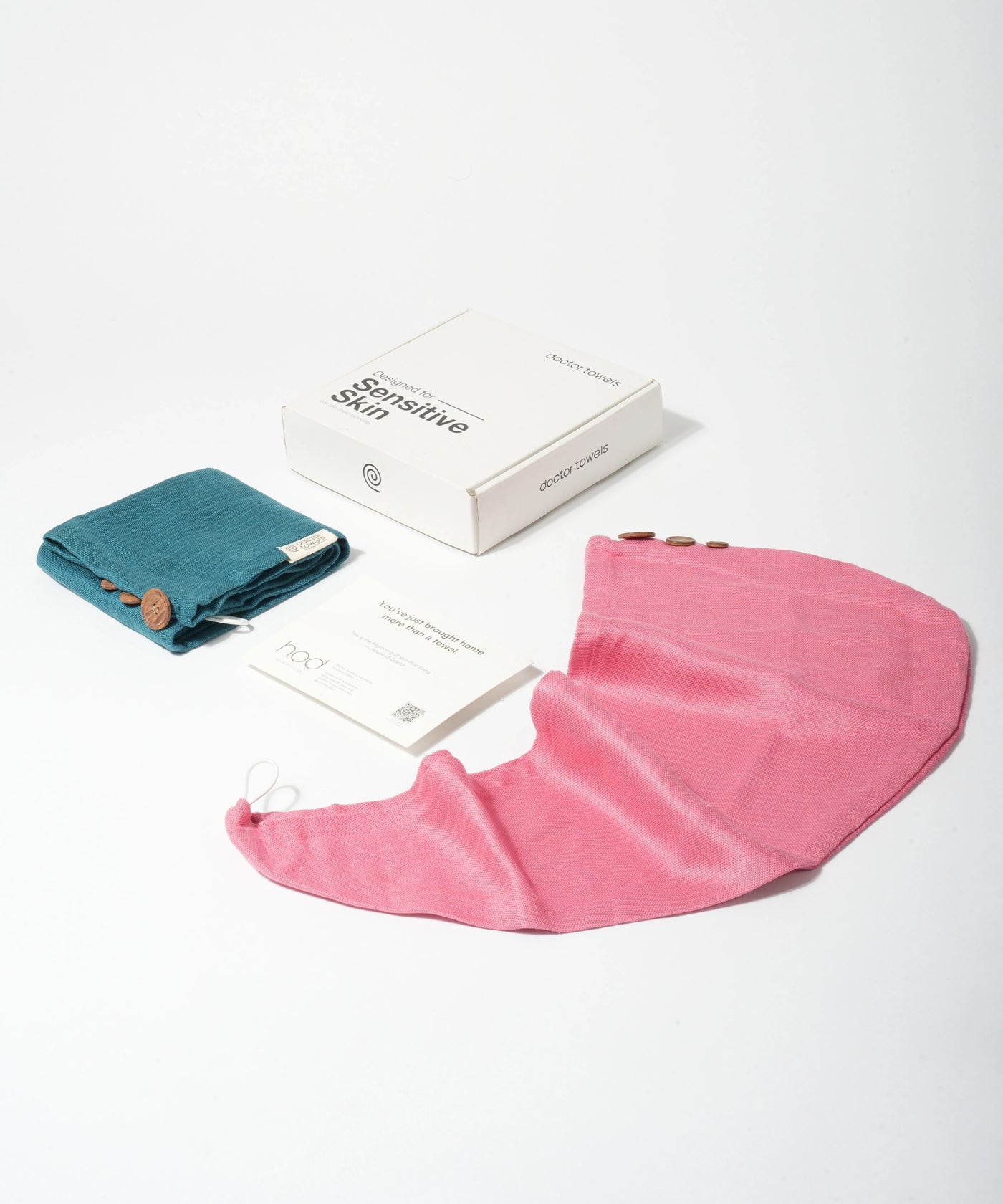 Banana Double Cloth Hair Towels | 330 GSM | 25cm x 65cm x 5 cm |  pack of 2