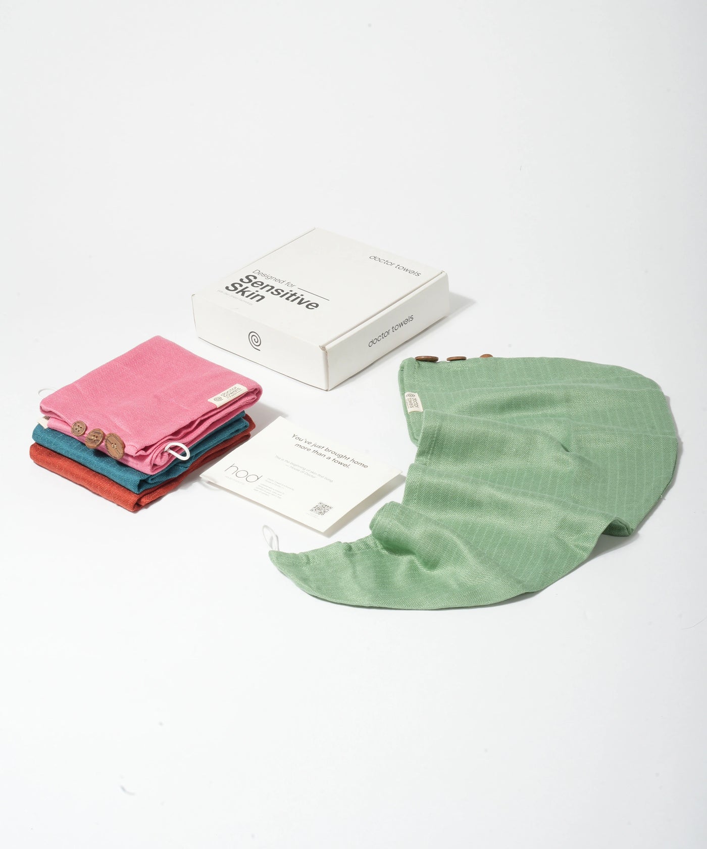 Banana Double Cloth Hair Towels | 330 GSM | 25cm x 65cm x 5 cm | pack of 4