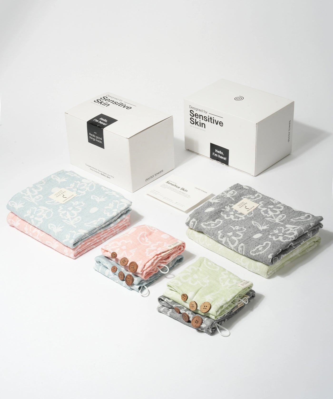 Banana Floral Bath Towel + Hair Towel Combo -Pack of 8