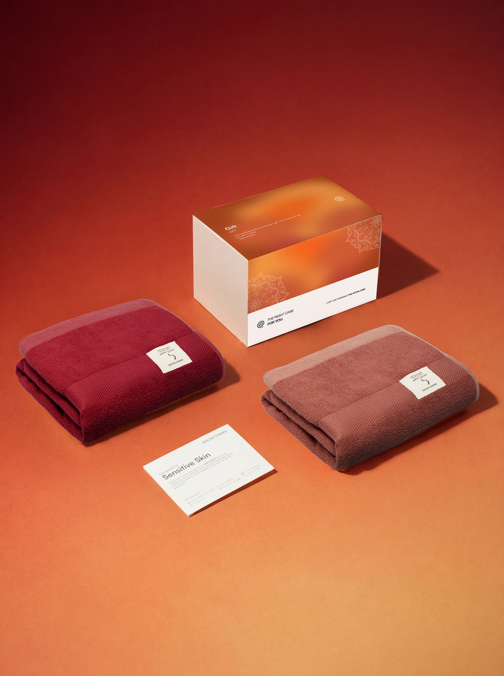 Banana Superlight Terry Bath Towels | 400 GSM | 75 x 150 cm | Set of 2  | Bombay Brown + Scarlet Red