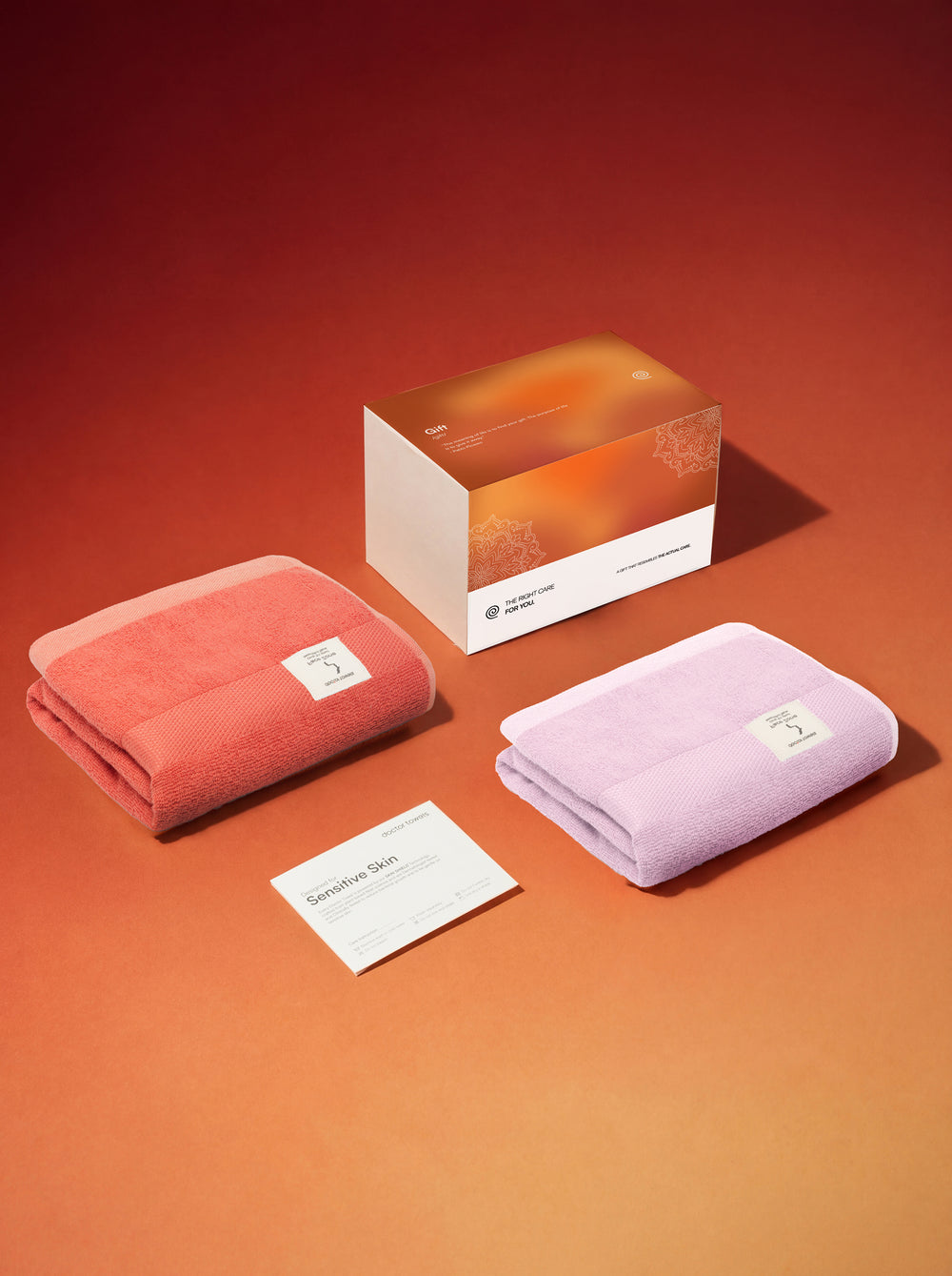 Banana Superlight Terry Bath Towels | 400 GSM | 75 x 150 cm | Set of 2 | Desert Coral + Barely Pink