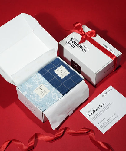 Best Banana Bath Towel - Blue Combo - 75 x 150 cm , Set of 2