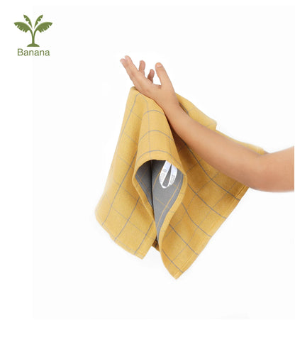 Banana Double Cloth Hand Assorted Towel | 40 X 60 cm | 330 GSM | Pack of 4