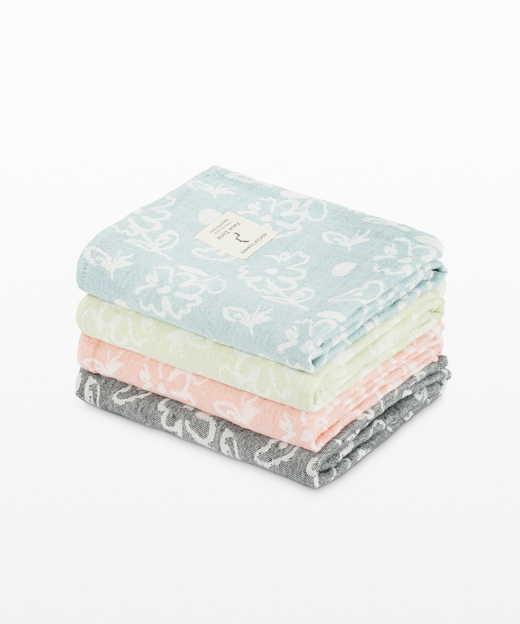 Banana Jacquard Floral Bath Towel | 210 GSM | 75 x 150 cm | Pack of 4