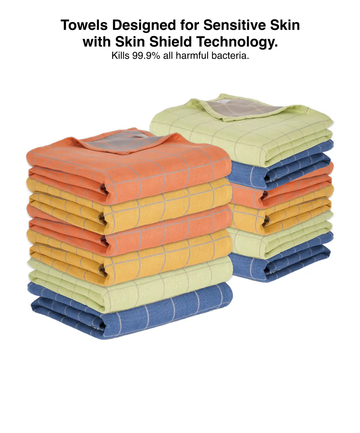 Banana Double Cloth Bath Towels | 75 X 150 cm - Pack of 12