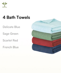 Banana Super Light weight Terry | 400 GSM| 70 x 140 cm | Pack of 4