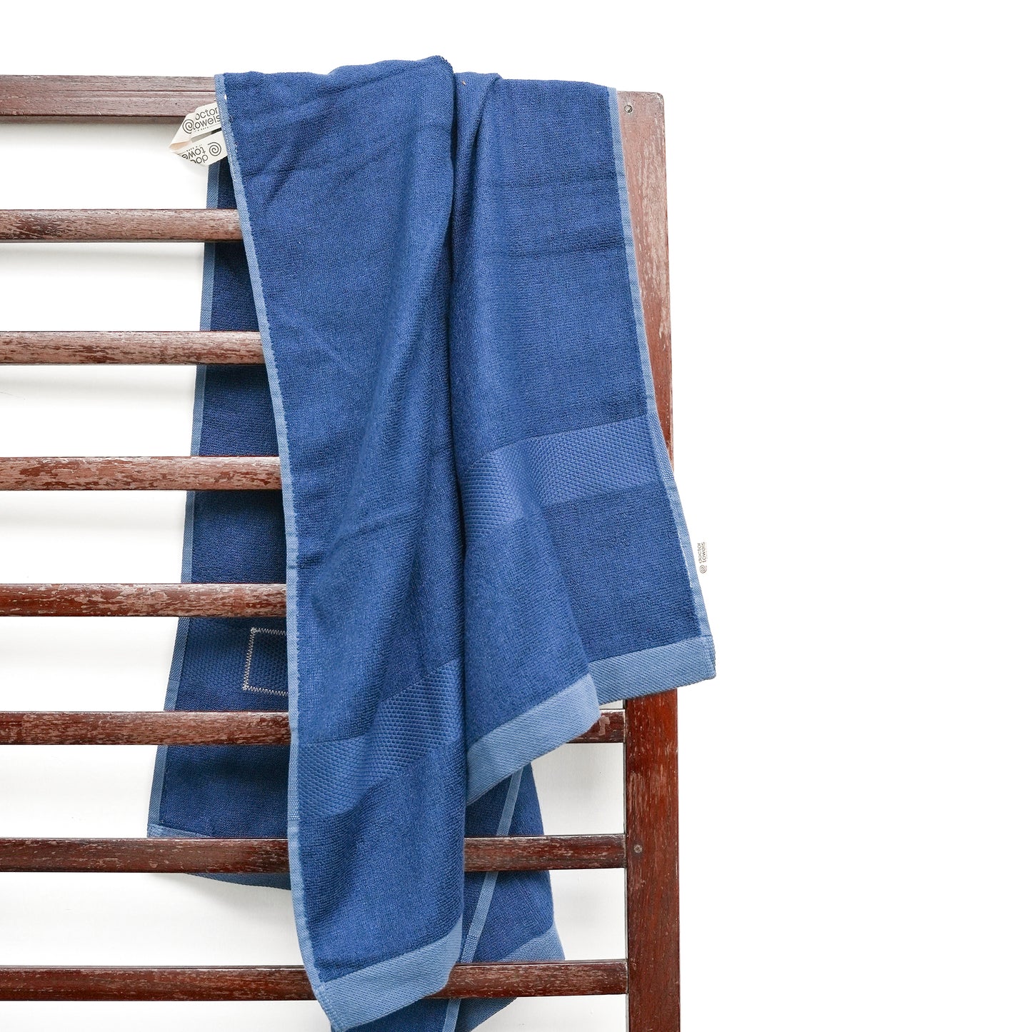 Banana Super Light Weight Terry Bath Towels | 400 GSM | Pack of 2 - Delicate Blue & French Blue