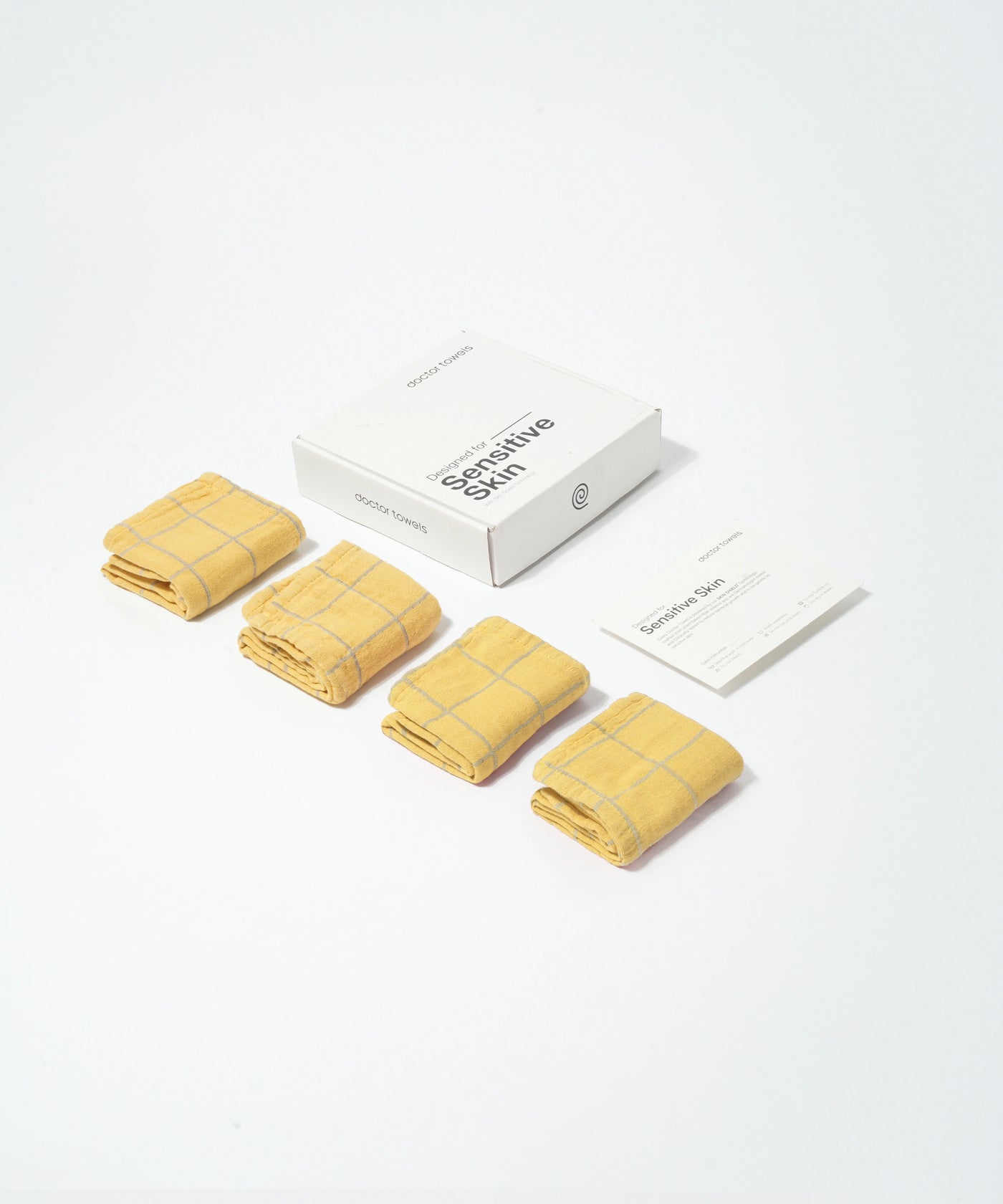Banana Double Cloth Face Towel | 330 GSM | 30x30 cm | Pack of 4