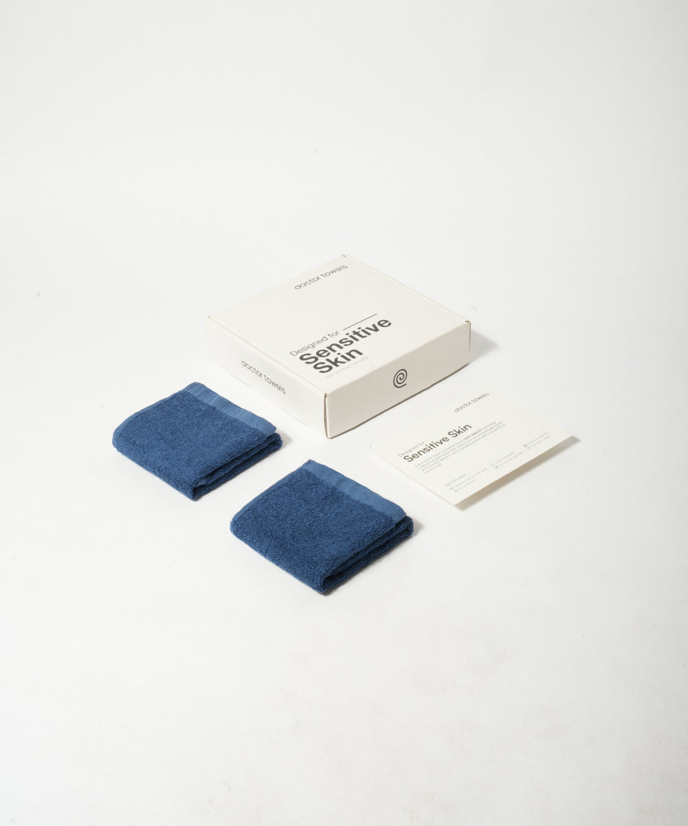 Banana Super Light Weight Terry Face Towels | 400 GSM | 30 x 30 cm | Pack of 2