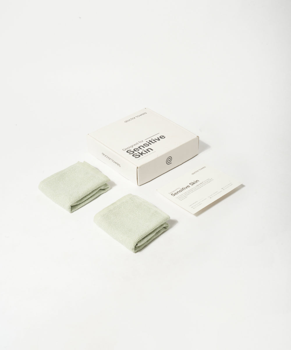Banana Super Light Weight Terry Face Towels | 400 GSM | 30 x 30 cm | Pack of 2