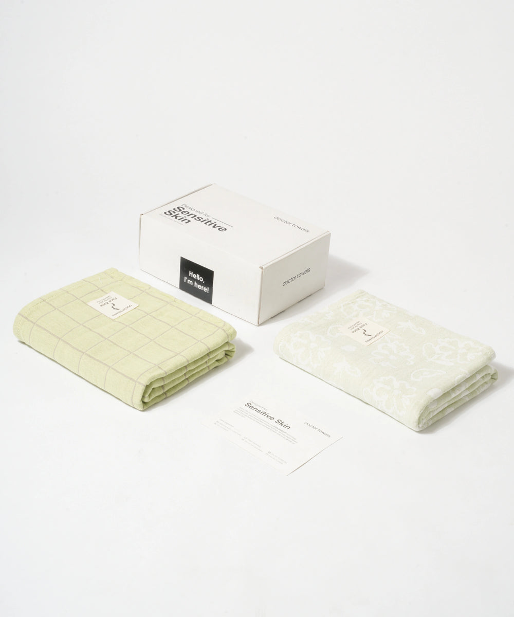 Best of Banana Bath Towel - Green Combo - 75 x 150 cm , Set of 2